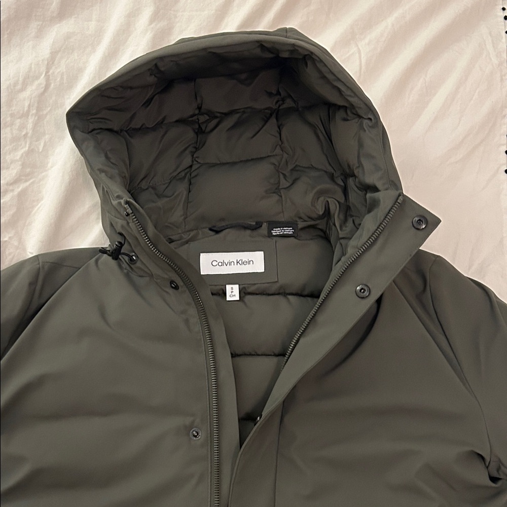 Calvin Klein Men's Dark Green Puffer Jacket